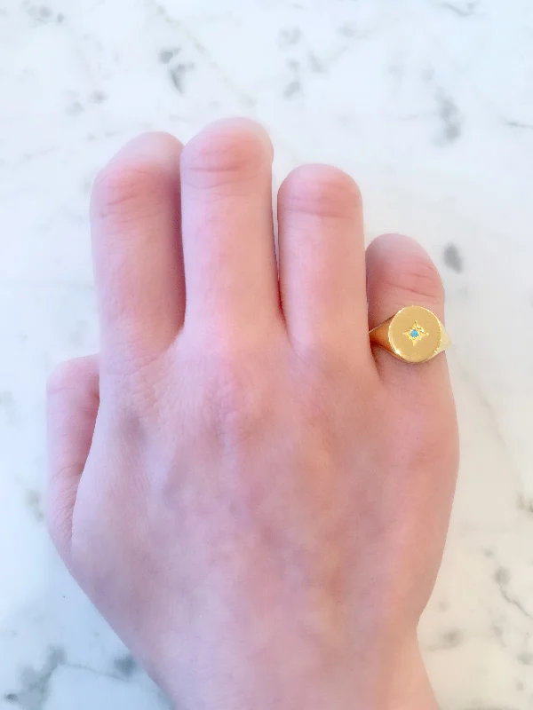 North Star Mini Signet Ring