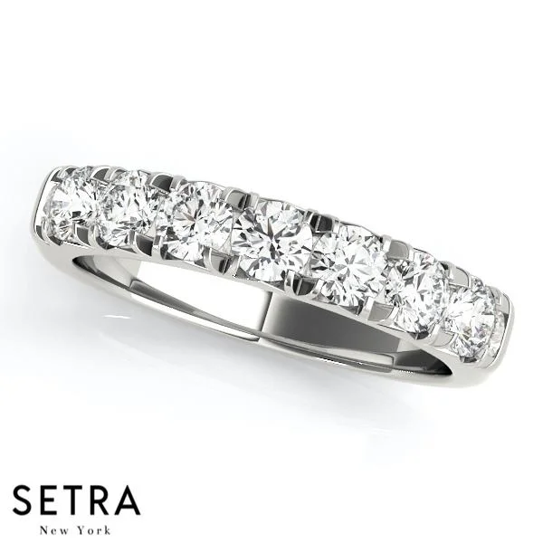 SWEETHEART 7 STONE DIAMONDS BAND 14K GOLD RING