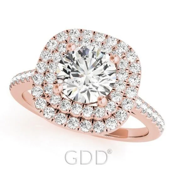 Test Product for CSV: 0.75 CT ROUND CUT DIAMONDS ENGAGEMENT DOUBLE 2 ROW HALO RING 14K GOLD