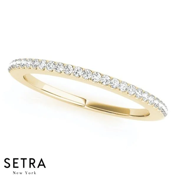 PAVE DIAMOND WEDDING BANDS 14K GOLD