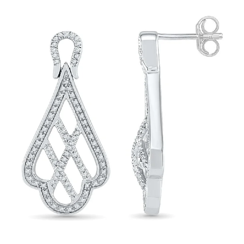 Art Deco Diamond Dangle Earrings