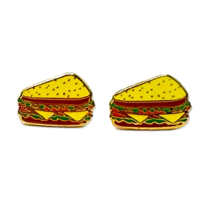 Deli Sandwich Enamel Earrings