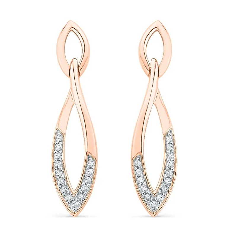 Diamond Accented Dangle Earrings