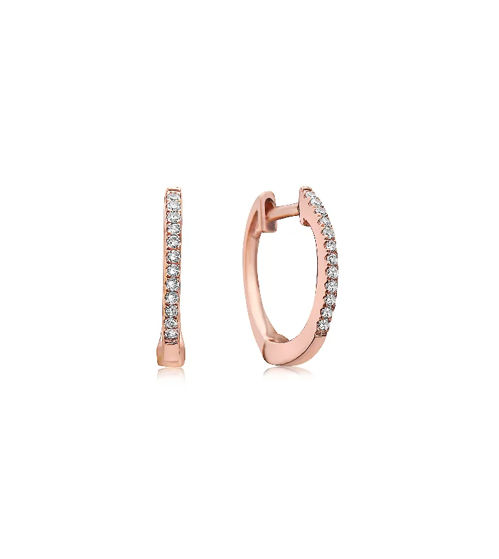 Diamond Small Huggy Hoop Earrings