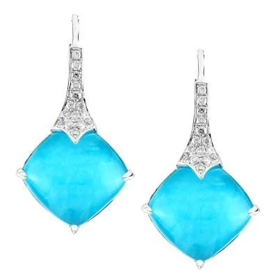 Diamond & Turquoise Earrings