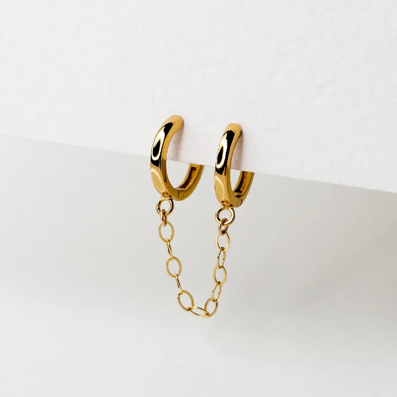 Draped Locking Huggie Earring