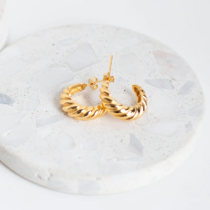 Elena Croissant Hoop Earrings