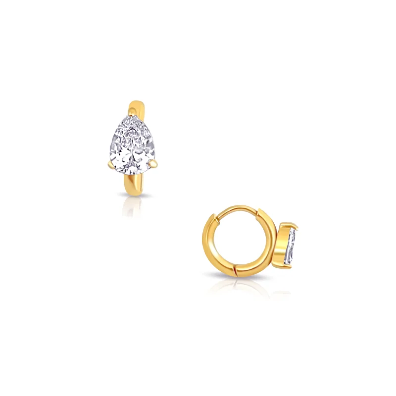 Ellie Vail - Colette Pear Huggie Hoop Earring