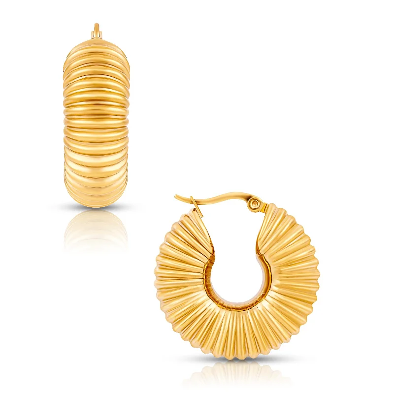 Ellie Vail - Coria Textured Hoop Earring