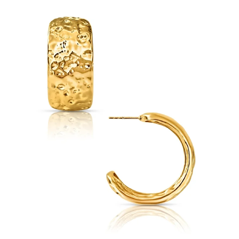 Ellie Vail - Robbie Hammered Hoop Earring