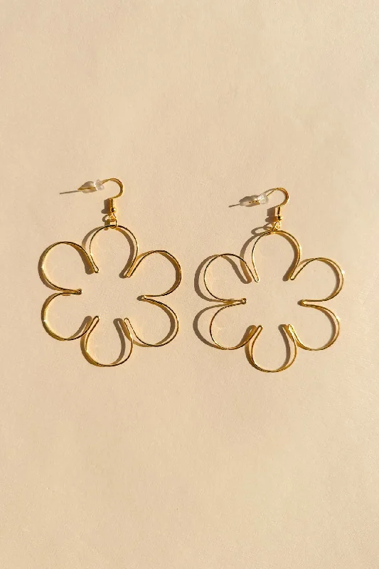 Gold Daisy Earrings