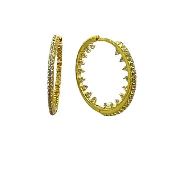 Gold Vermeil 'Inside Out' Hoop (EGH4045)