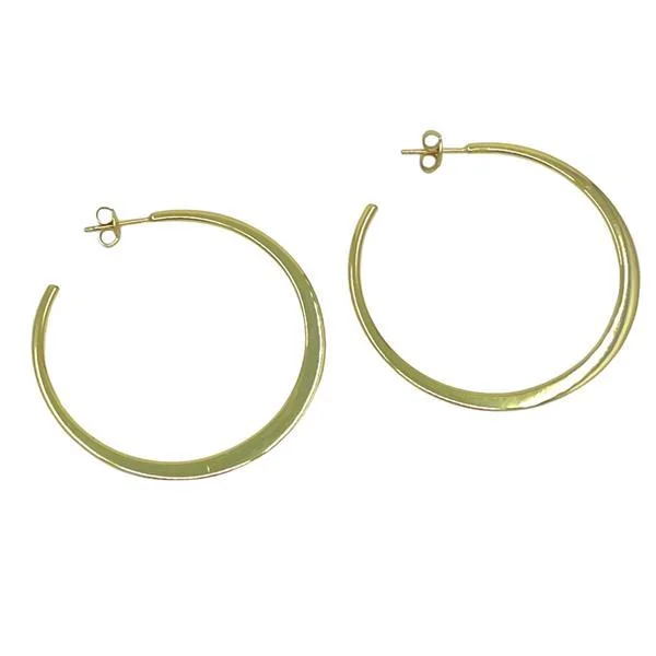 Hoop Post Earring: Available in 35mm & 40mm: Gold Vermeil (EGHP40/__)