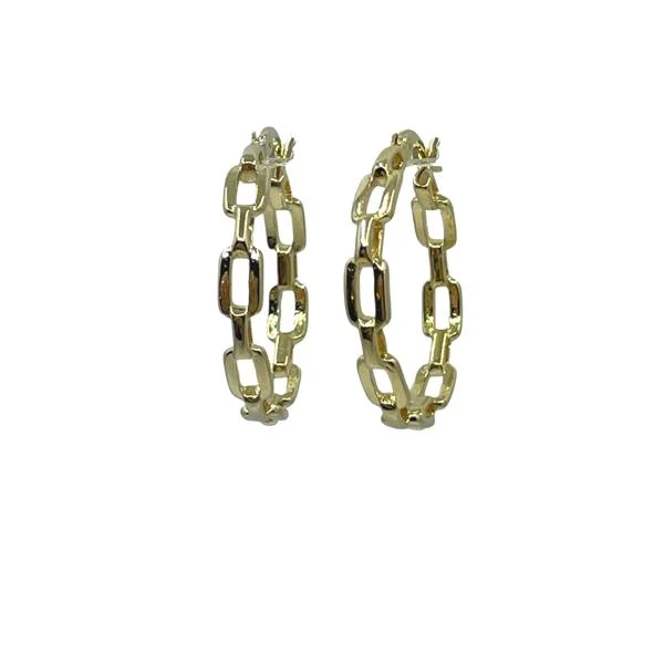 Hoops: Open Link Post Earring: Gold Vermeil (EGHP4680)