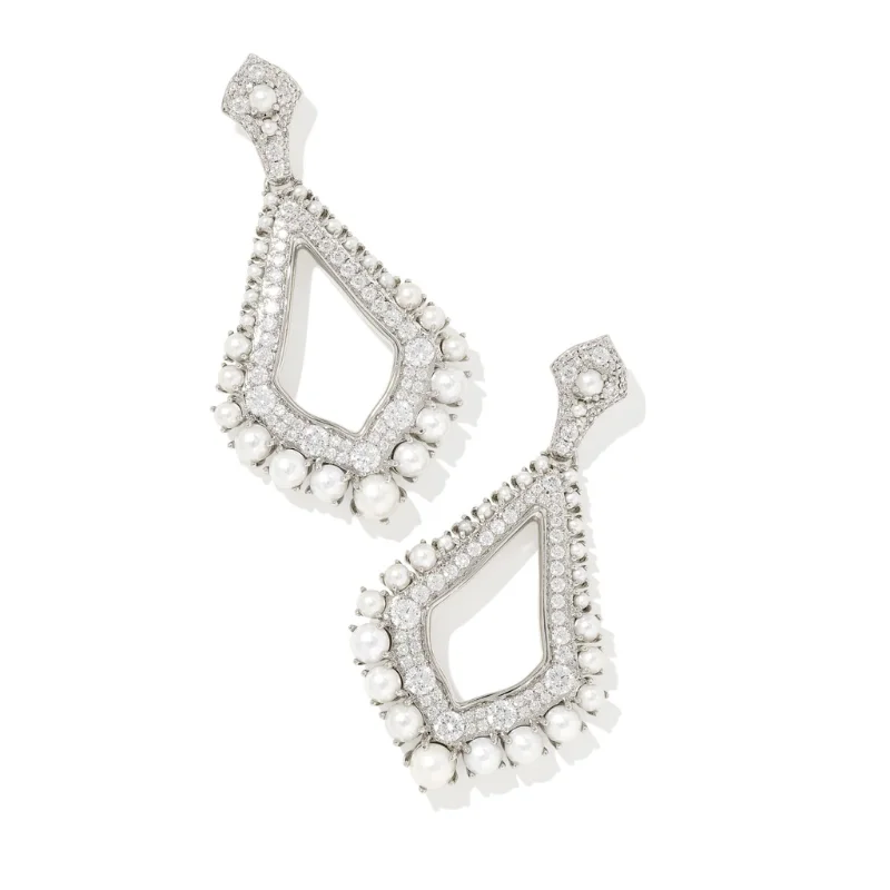 Kendra Scott | Krista Statement Earrings in White Mix