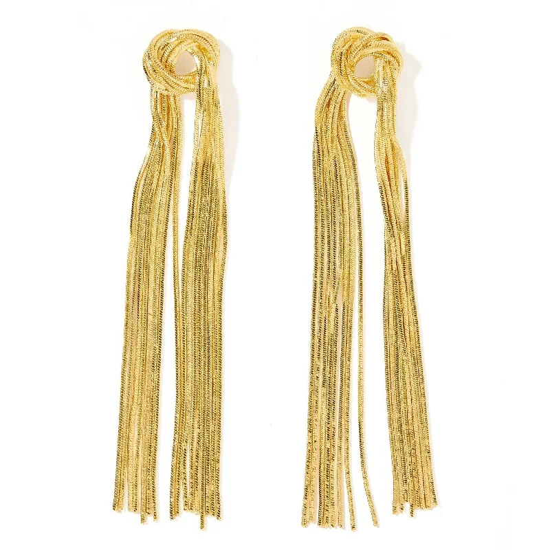 Linny Co | Natalie Gold Tone Tassel Earrings