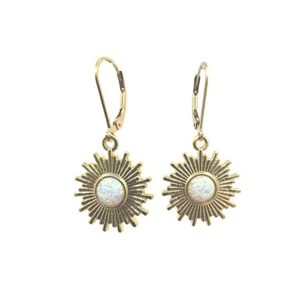 Opalite Textured Lever Earrings (EGL46405)