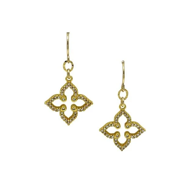 Clovers: Open MicroPave Earrings (ECG485CLV)