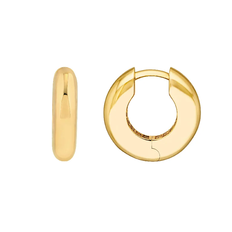 Polished Round Hoop Earrings