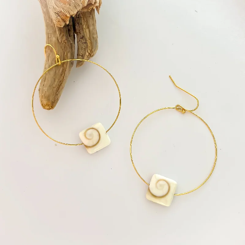 Shiva Hoop Gold Earrings