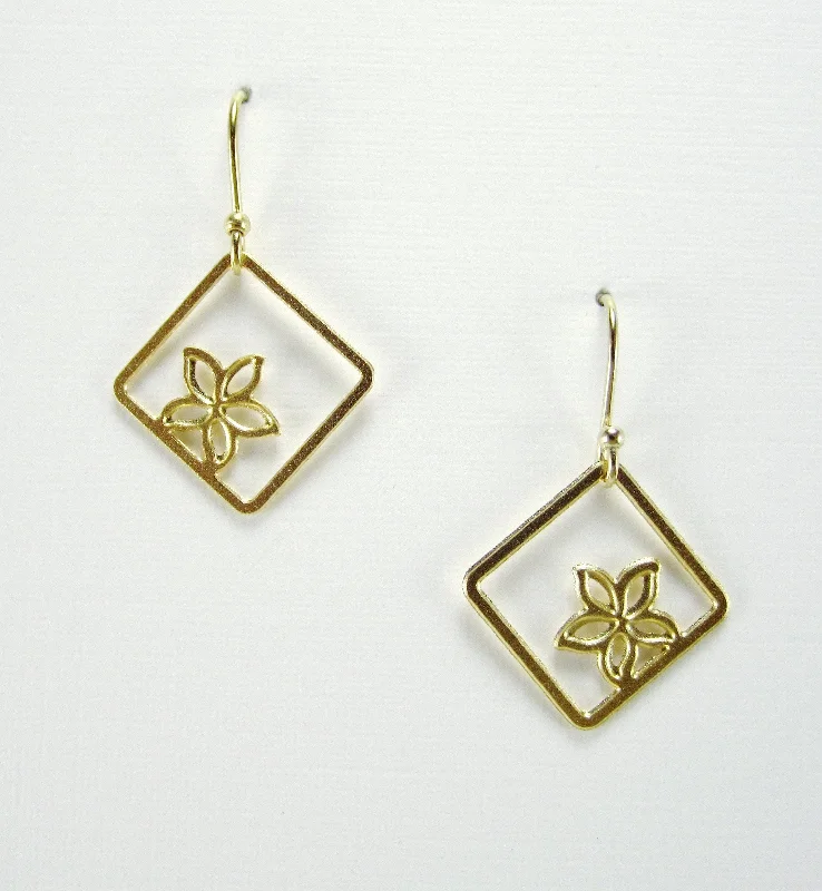 Square Flower Earrings