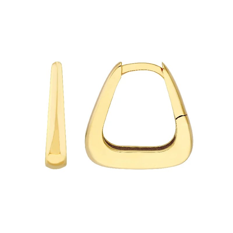 Tapered Squared Off Mini Hoop Earrings