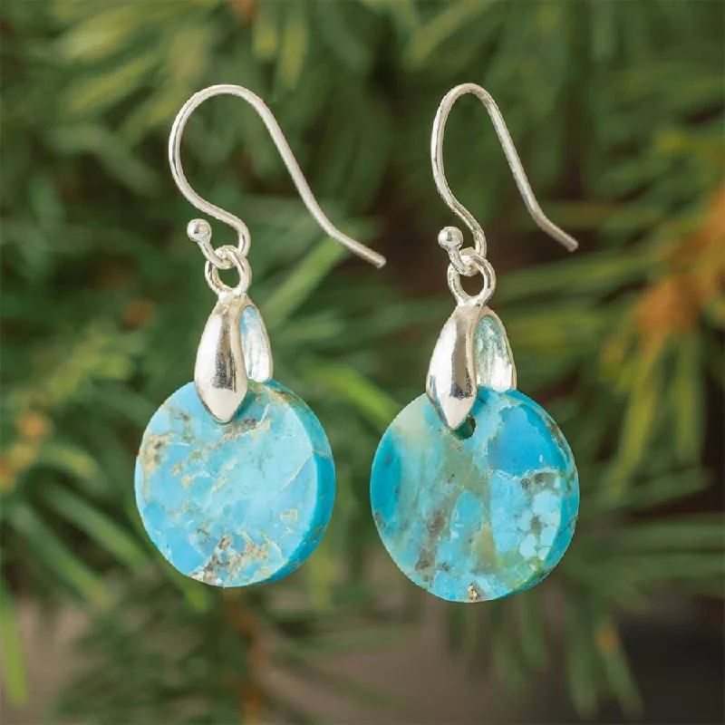 Turquoise Dangle Earrings with Sterling Silver