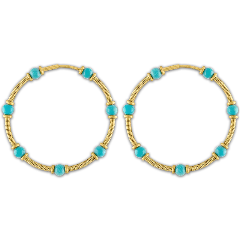 Turquoise Zeno Hoop Earrings