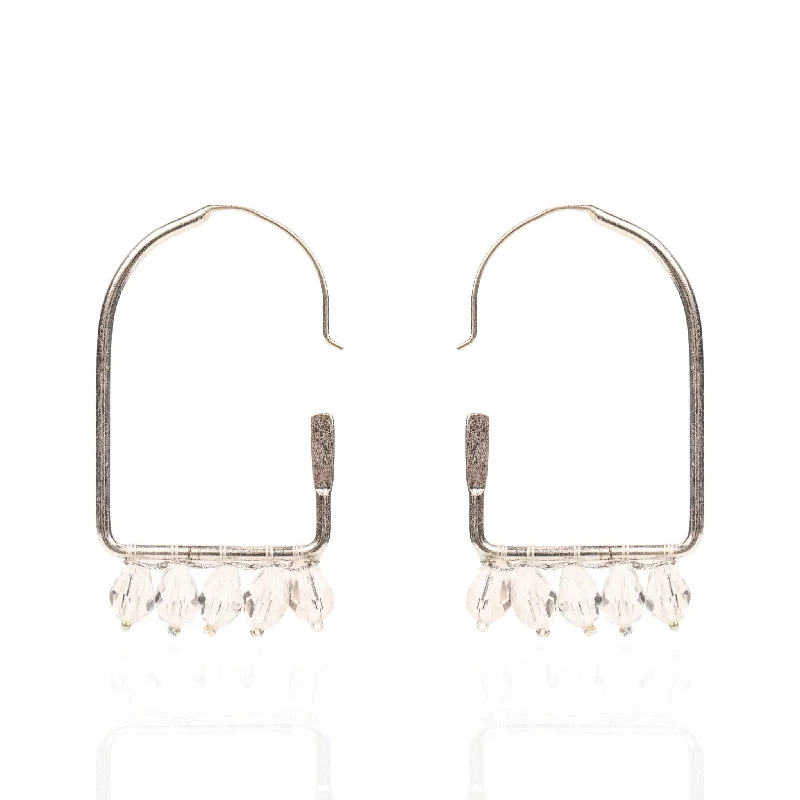 Valentina Arch Hoops - Silver