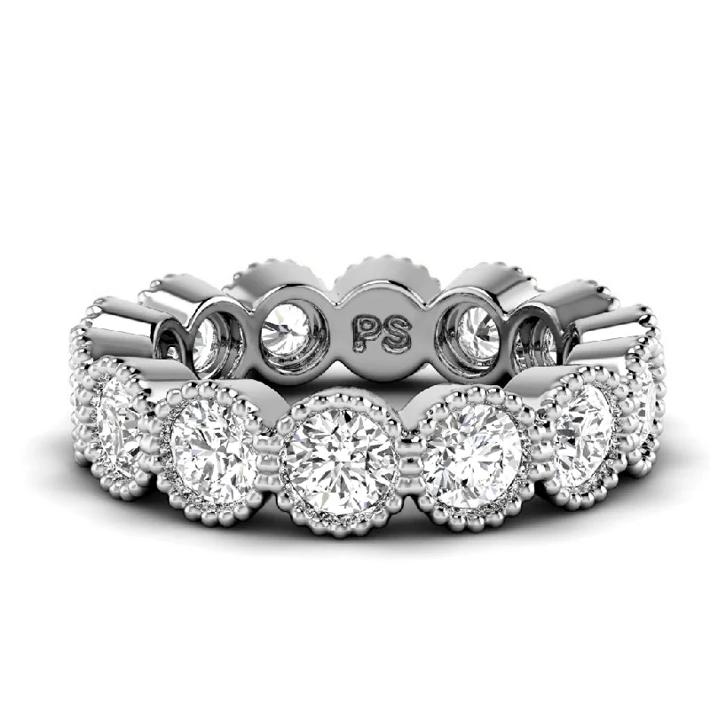 1.50-5.00 CT Round Cut Diamonds - Bezel Setting Eternity Ring