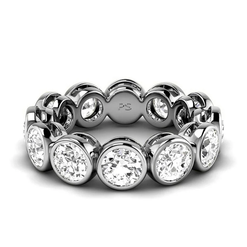 1.50-5.00 CT Round Cut Lab Grown Diamonds - Eternity Ring