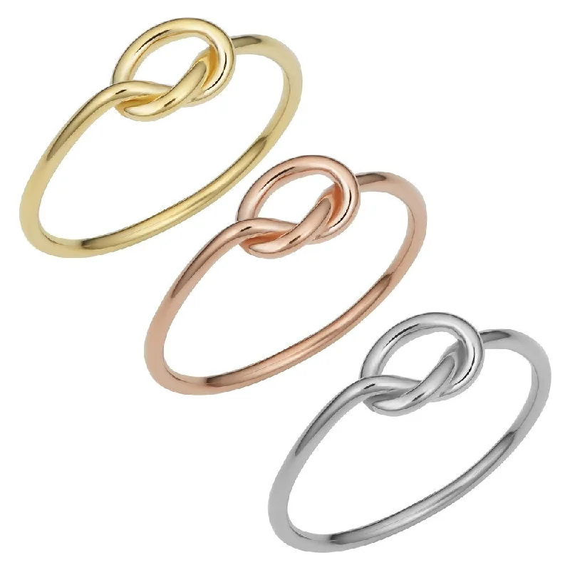 14k Gold High Polish Love Knot Ring (Yellow gold, Rose gold or White gold)