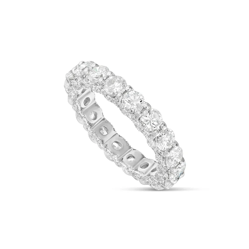 14k White Gold Diamond Eternity Band Ring