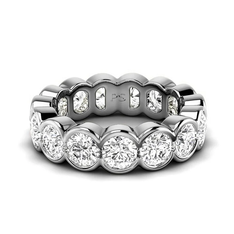 2.00-6.00 CT Round Cut Lab Grown Diamonds - Eternity Ring