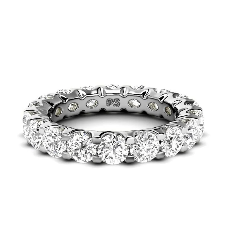 2.00-6.00 CT Round Cut Lab Grown Diamonds - Eternity Ring