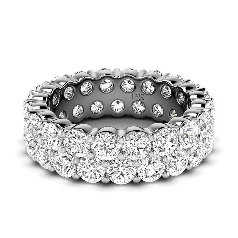 3.00-7.20 CT Round Cut Diamonds - Eternity Ring