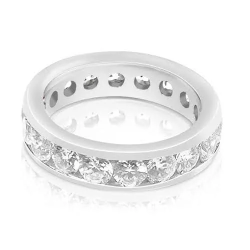 4.00 CT Round Cut Diamonds - Channel Setting Eternity Ring