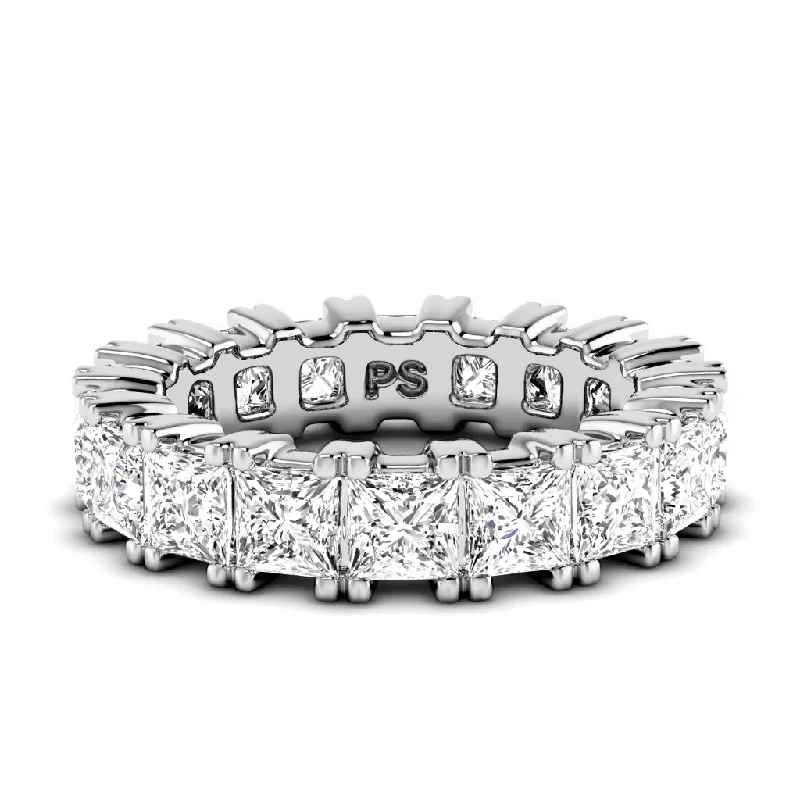 4.60 CT Princess Cut Diamonds - Eternity Ring