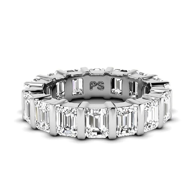 5.50 CT Emerald Cut Diamonds - Eternity Ring