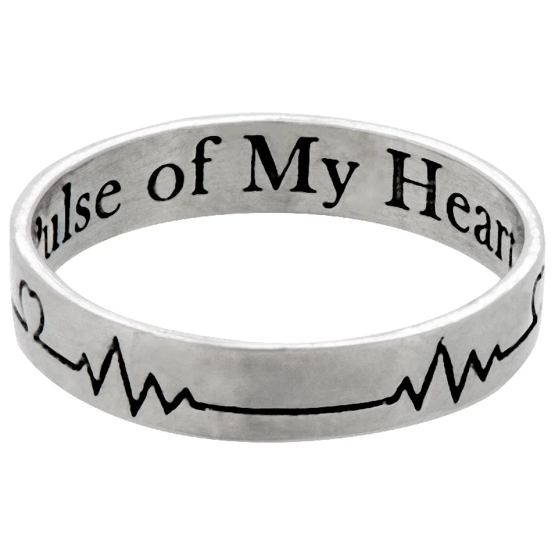 Pulse of My Heart Sterling Ring