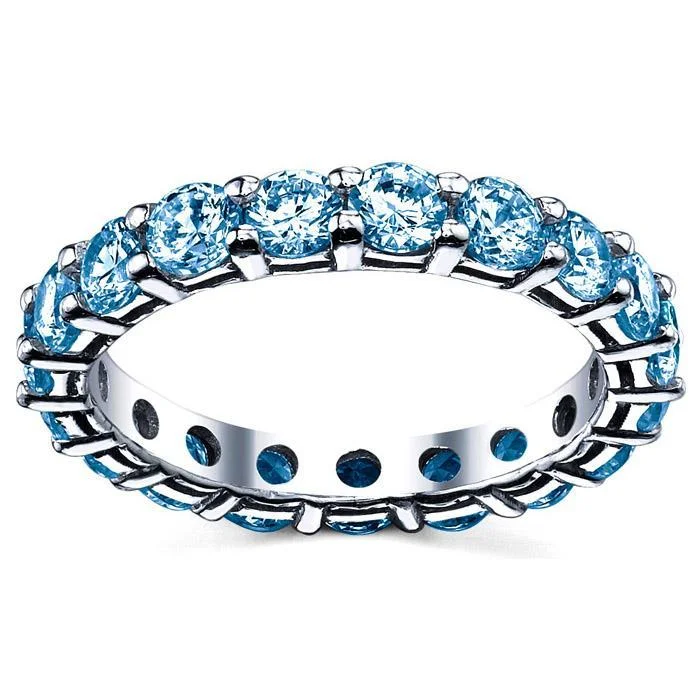 Blue Topaz Eternity Band