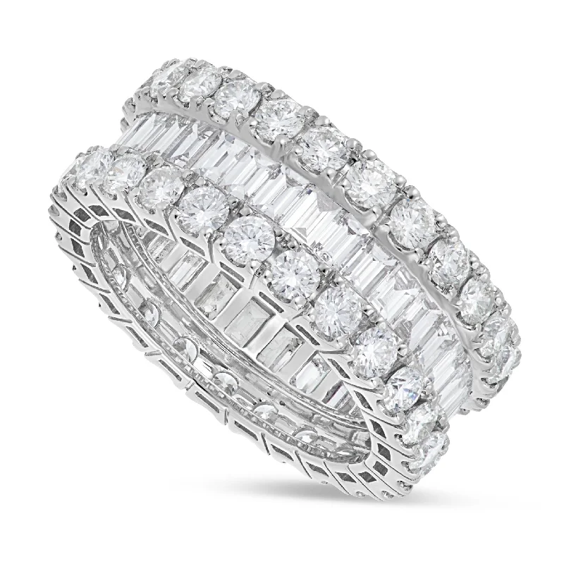 18K White Gold 4.80ct Baguette Diamond Eternity Ring