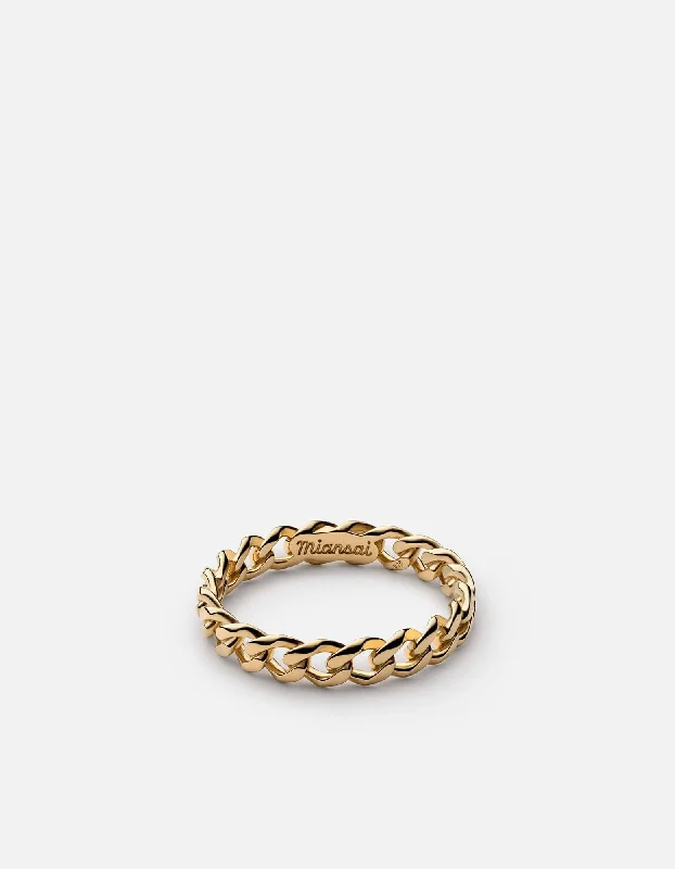 Cuban Link Ring, Gold