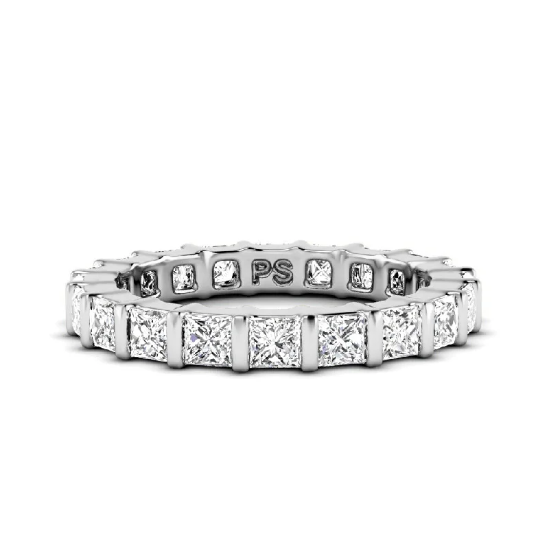 2.50 CT Princess Cut Lab Grown Diamonds - Eternity Ring