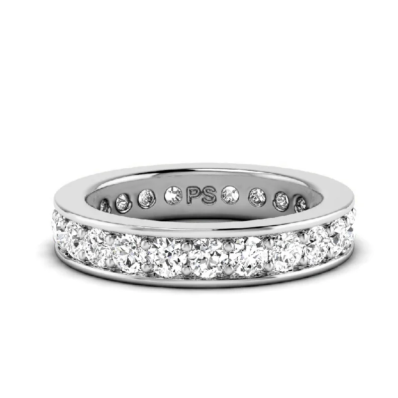 1.25-4.00 CT Round Cut Diamonds - Eternity Ring