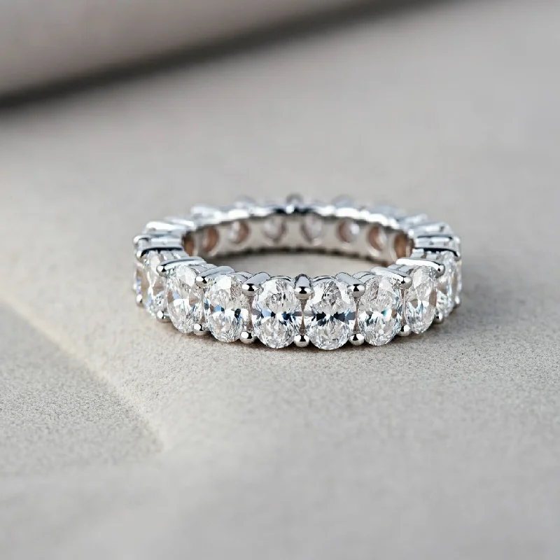 2.00-10.00 CT Oval Cut Lab Grown Diamonds - Eternity Ring