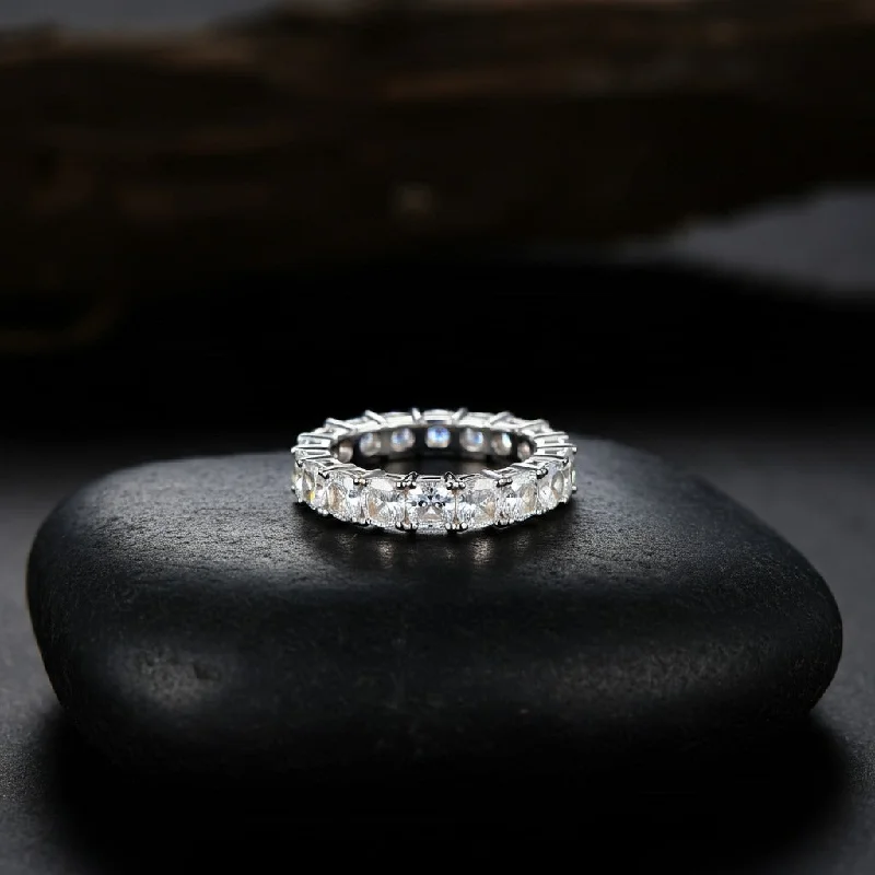 2.00-8.00 CT Cushion Cut Lab Grown Diamonds - Eternity Ring