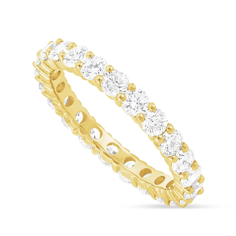 14K Gold 2.10ct Diamond Prong Set Eternity Band