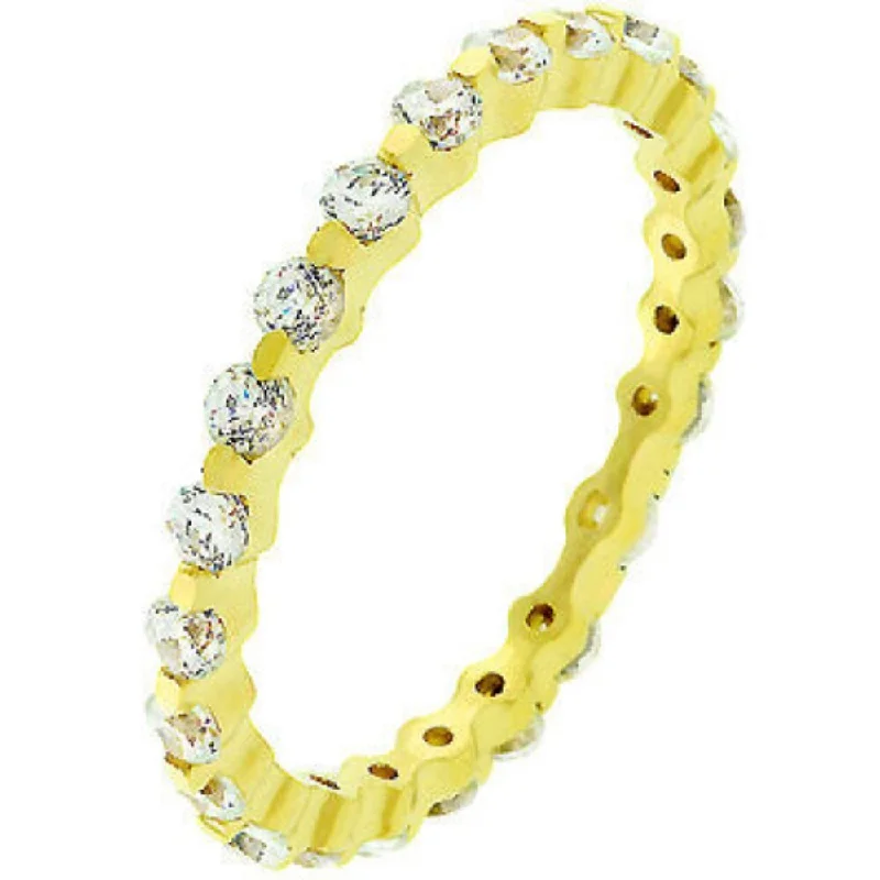 Exquisite Golden Lace Eternity Band For Timeless Elegance