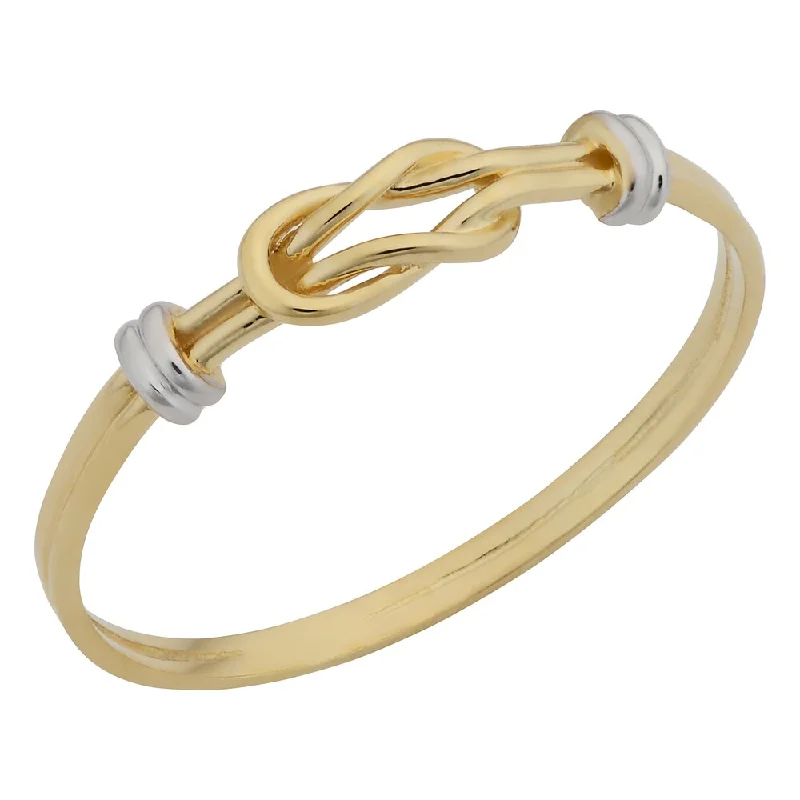 Fremada 14k Two-Tone Gold High Polish Love Knot Ring